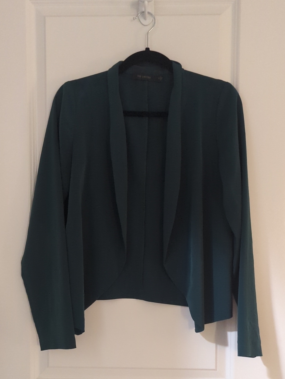 The Limited Dark Green Open Drape Blazer